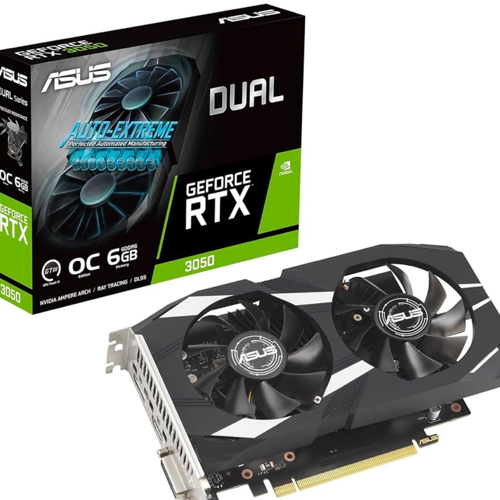 NEW* ASUS Dual NVIDIA GeForce RTX 3050 6GB OC Edition Gaming Graphics Card